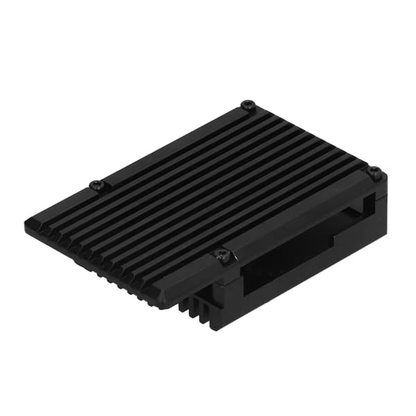 Etui til Raspberry Pi 3 Model B B+ Sort Aluminiumlegering Anodisk Oxidation CNC Skal