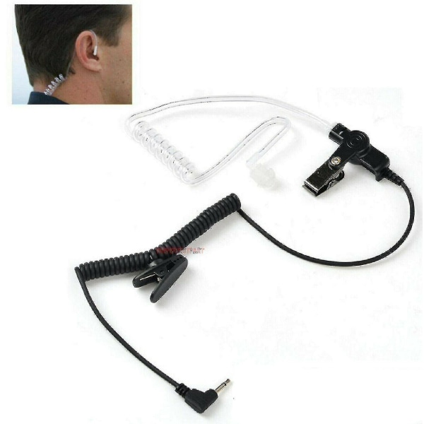 3,5 mm Police Listen Only akustiskt rör Öronsnäcka Headset För Motorola Högtalare Mic Aespa
