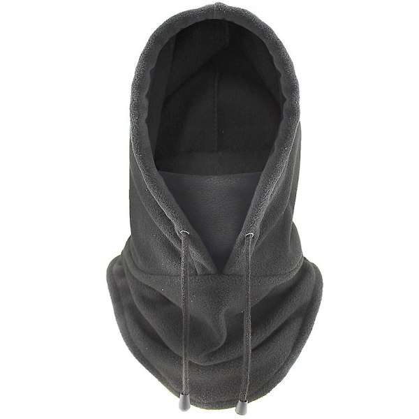 Cap Skid Vinter Vindtät Cap Utomhussport Haklapp Kallvadderad Huva Mask Plysch Varm Hatt Cykel Cykel Gray