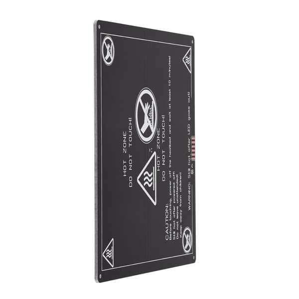 Varm seng i aluminium til 3D-printer - 12V, 220x220mm