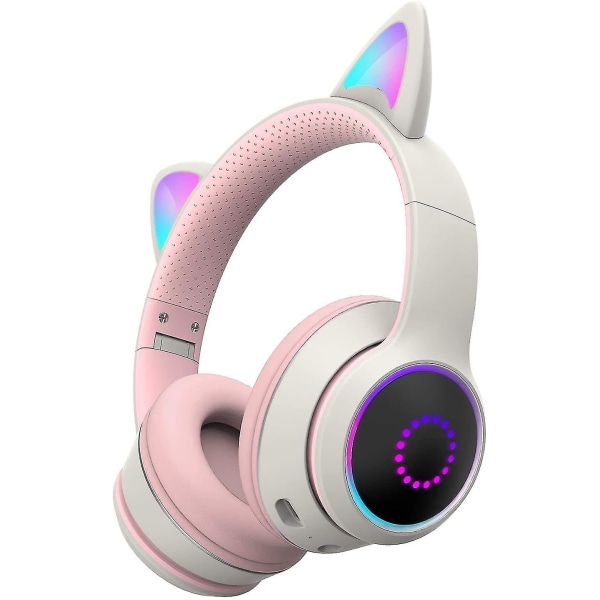 Kuulokkeet Langaton Bluetooth Headset-vaaleanpunainen Grey