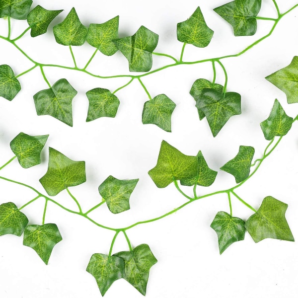 12stk Kunstig Ivy Leaf Garland Vinranke hængende krans Ivy Vægdekor