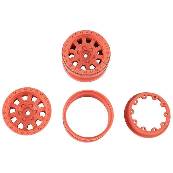 kpl Muovinen Beadlock 1.9 pyörännavan vanne 1/10 RC telaketjuautoon Axial SCX10 Wraith RR10 Capra
