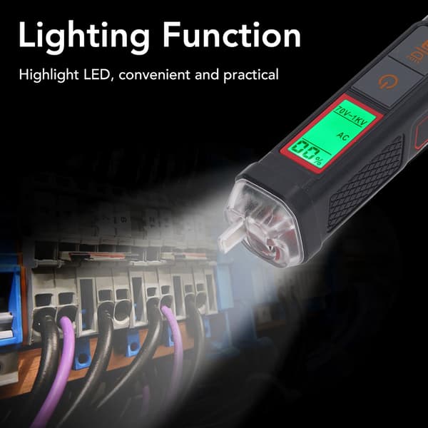 Beröringsfri AC Spänningstestare Digital Display Elektrisk Testpenna LED