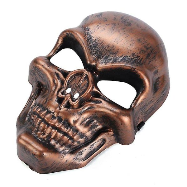 Kobber Skull Skeleton Halloween Maskerade Kostum Rød Kobber