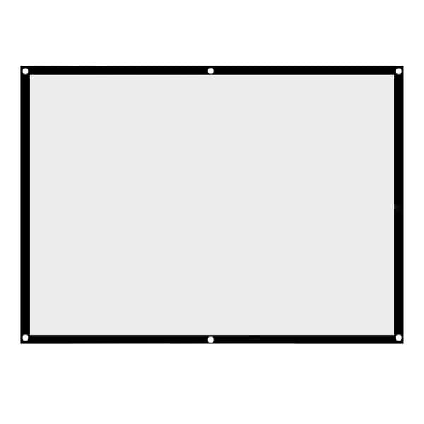 Bærbar, foldbar hvid projektionsdug 4:3 (100 tommer)
