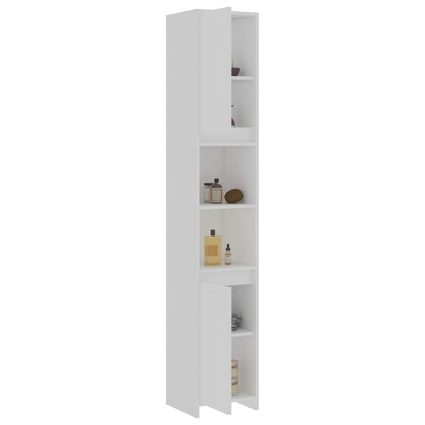 【BQ】vidaXL Baderomsskap hvit 30x30x183,5 cm konstruert tre White Vit
