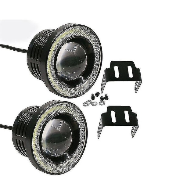 2kpl Auton Sumuvalo Angel Eyes Halo Ring Pyöreä Led Ajovalot Universal 2.5 inch Green
