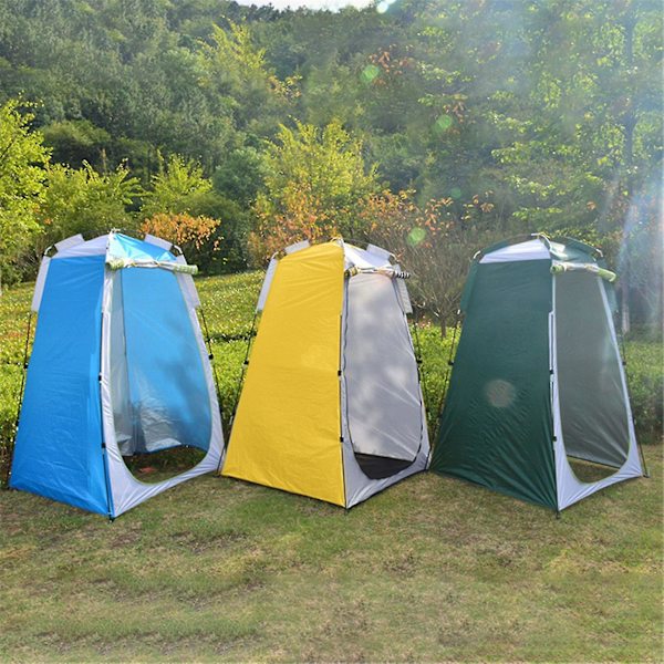 Utomhus Bärbar Sekretess Dusch Toalett Tält Vikbart Camping Tält Anti UV Utomhus Dressing Tält Strand Camping Utrustning Yellow