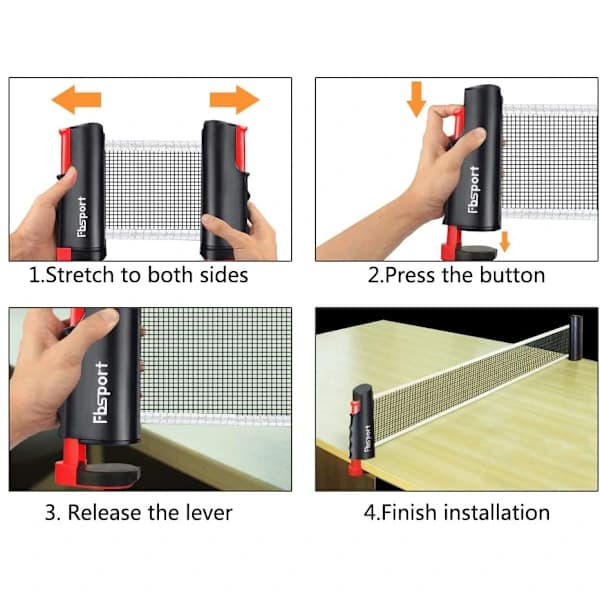 【BQ】Bärbart Pingis Set | Bordtennis Set med Flexibelt Nät
