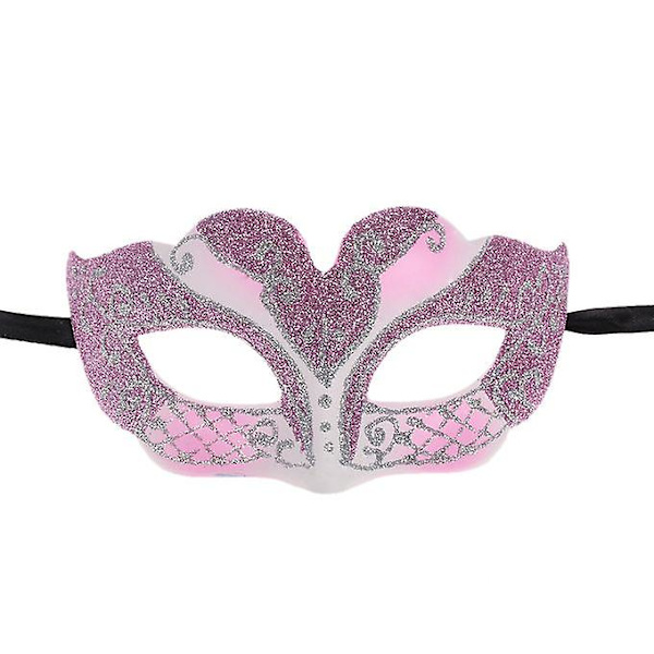 Halvmask i plast för Halloween Masquerade Ball B
