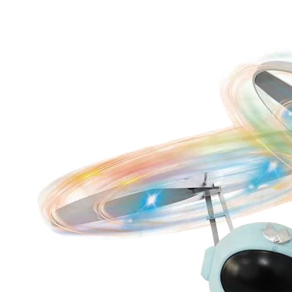 Flyvende Rummand Infrarød Induktionsdrone med LED-lys Børnelegetøj Gave Blå