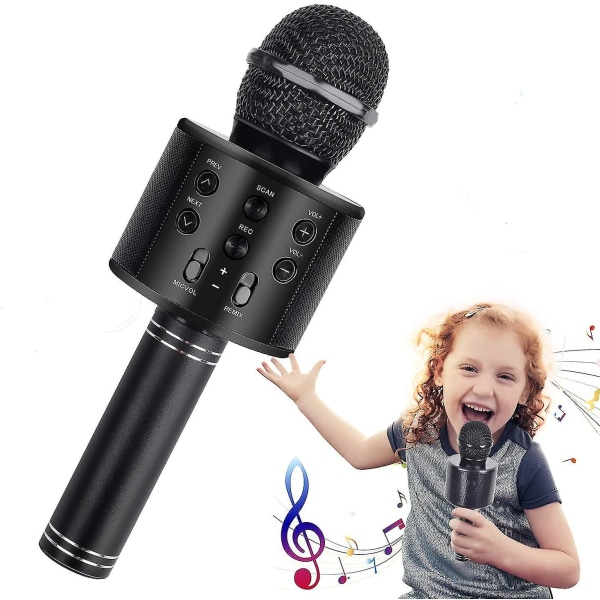 Mikrofon, Trådlös Bluetooth Karaoke Mikrofon Barn, Bärbar 4