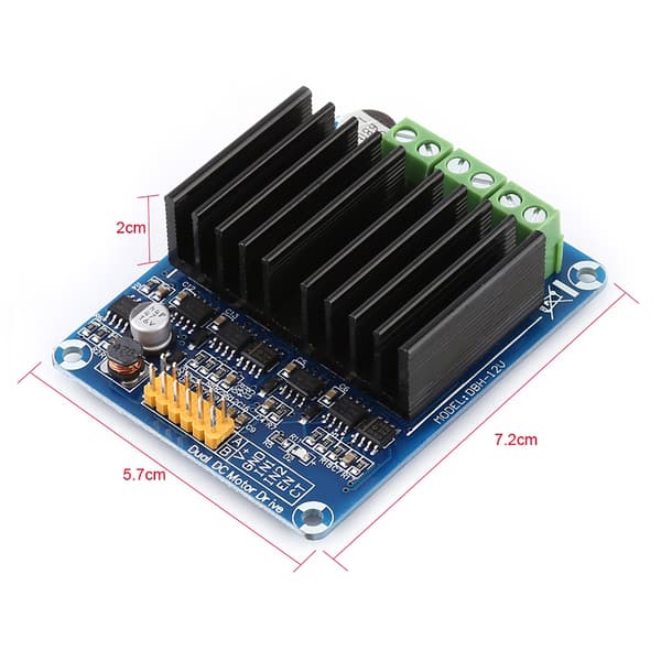 1 stk DC5-12V 0A-30A Dual channel H-bro motor driverkortmodul