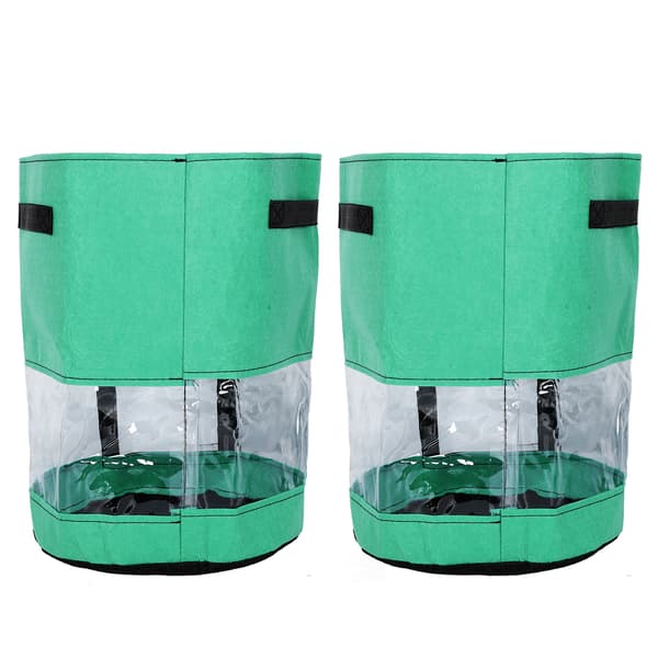 2-pack 10 Gallon Potatisodlingssäck Andningsbart Nonwoven-tyg för Inomhus- och Utomhusplantering