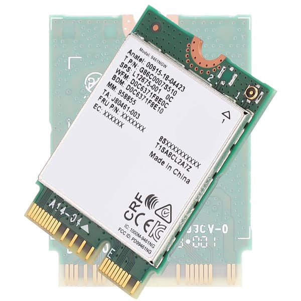 Intel 9461NGW langaton verkkokortti - M.2-liitäntä, 433 Mbps, Bluetooth 5.0 -tuki