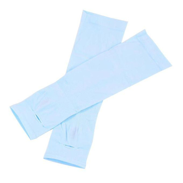 1 Par Kvinnor Män Sol UV-skydd Anti Slip Arm Kompression Blå