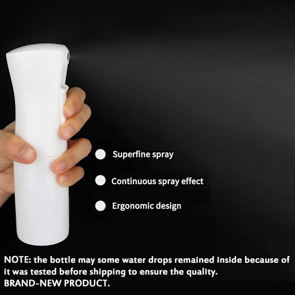 Mister Spray pullo hiuksille Ultra Fine jatkuva vesi Mister Spray pullo White 200ML