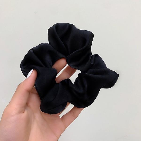Uusin korealainen nainen iso elegantti silkkikuminauha hiusnauha yksivärinen hiussolmiot naisten poninhäntä hiustarvikkeet Style 3