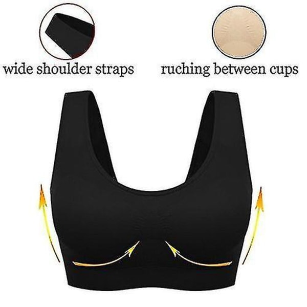 3 Pack The Ultimate Comfort Bra. Seamless Support Comfort Sport XXL