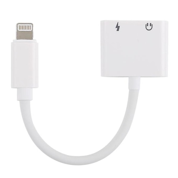 Gl011 2 i 1 8-stift hona + 3,5 mm hona till 8-stift hane ljudladdningsadapter, för Iphone Xr / Iphone Xs Max / Iphone X & Xs / Iphone 8 & 8 Plus / Iph