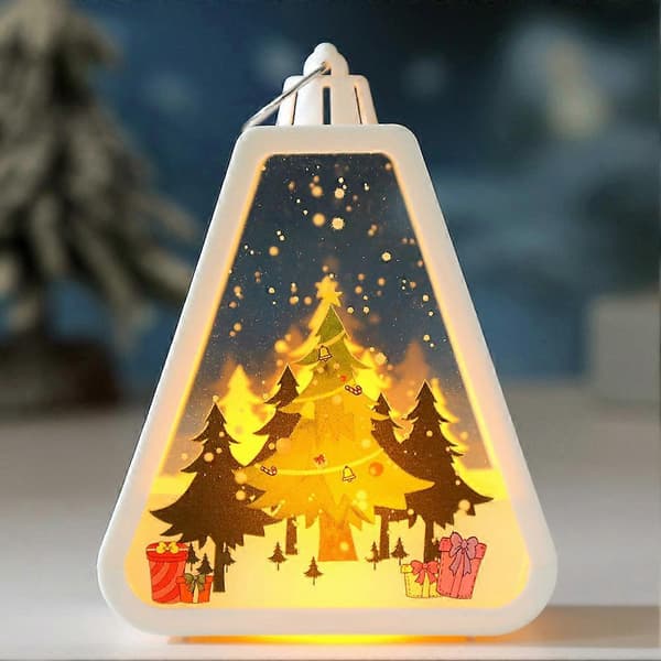 Batteridriven LED-nattlampa Slitstarkt material, elegant inredning för sovrummet White Christmas Tree