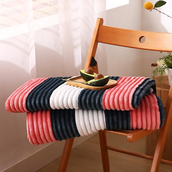 Populære japanske flanneltæpper fortykkede varme lagner Kontortæpper Sovesal Nap Tæpper Gave Engros 120*200cm Udbyttestriber 120*200cm Dividend Stripes