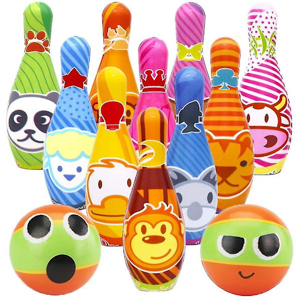 Kids Bowling Set 10 Pins And 2 Balls