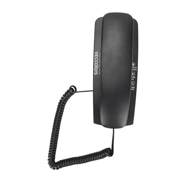 KXT1042 Fastnettelefon til vægmontering til kontor, hjem, hotel, badeværelse (sort)