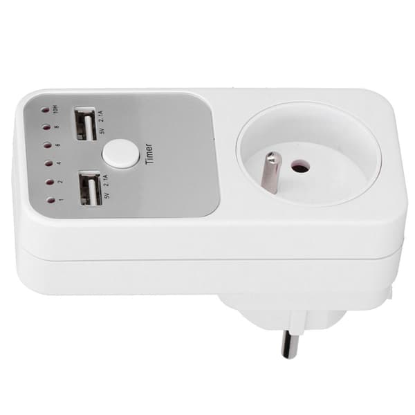 180V til 260V USB Smart Digital Nedtællingsur til Computer Telefonoplader