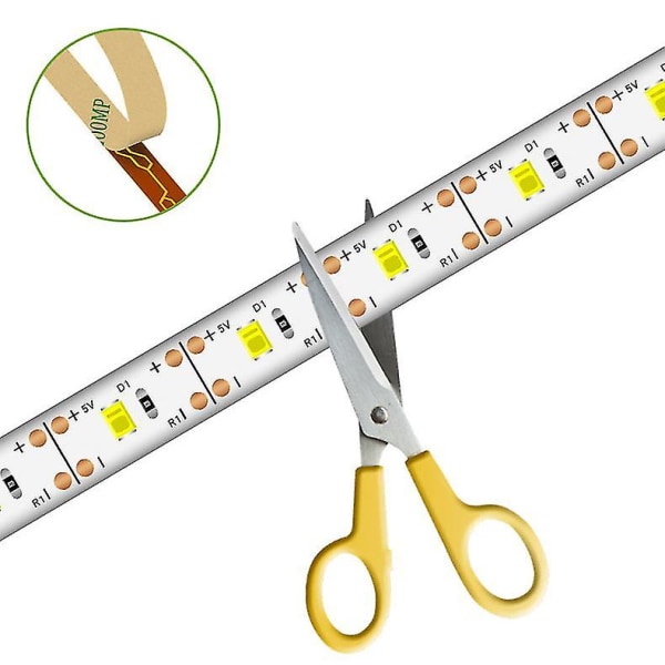 Bevegelsessensor Håndskanning Led Nattlys Smart Lampe 5v Usb Led Strip Vanntett Tape Soverom Hjem Kjøkken Garderobeinnredning White 2M