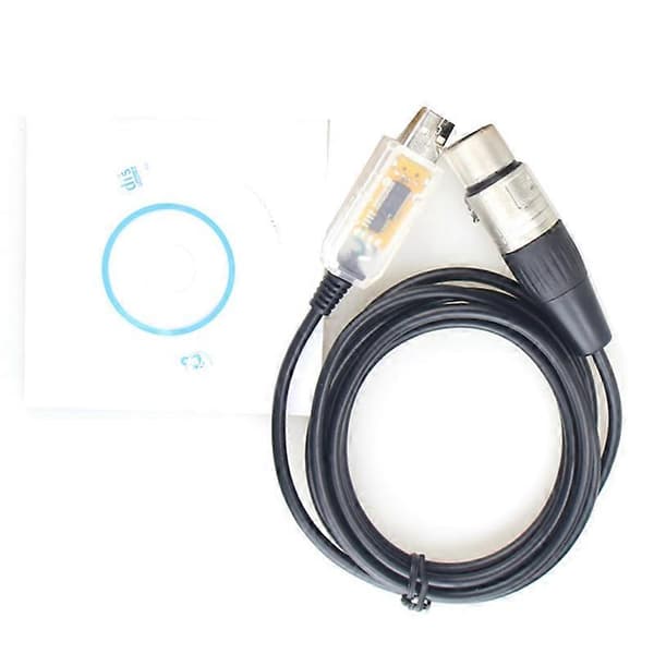 【BQ】USB til interfaceadapter LED DMX512 Computer PC Scenelyskontroller Lysdæmper, Adapterkabel