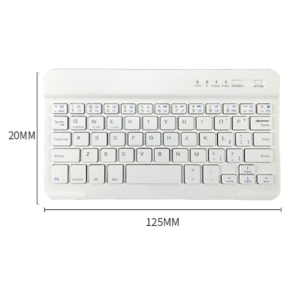 1 St Slim Mini Tangentbord Bluetooth Trådlös 7 8 Inch För Mobiltelefon Tabletter IOS Android Black