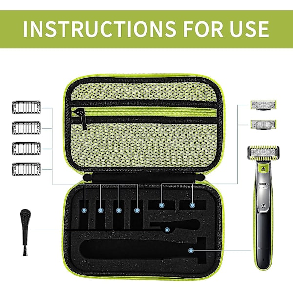 Veskepose for Philips One Blade Face Qp2520, Qp2630, Qp2530, Qp2620 barberskjegg