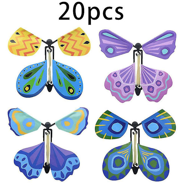 10/20/100 stycken Butterfly Flying Butterfly Clockwork Butterfly Butterfly Card Prank Butterfly Flying Paper 20 ST 20 PCS