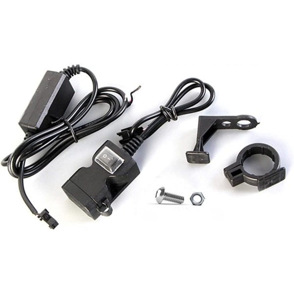 Dobbel premie USB 12 V pour guidon de moto, étanche, pour téléphone/GPS (9-90 V)