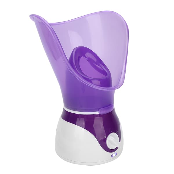 【BQ】Facial Steamer Aromatherapy Humidifier Moisturizing Mist Sprayer Purple 110-240V US Plug