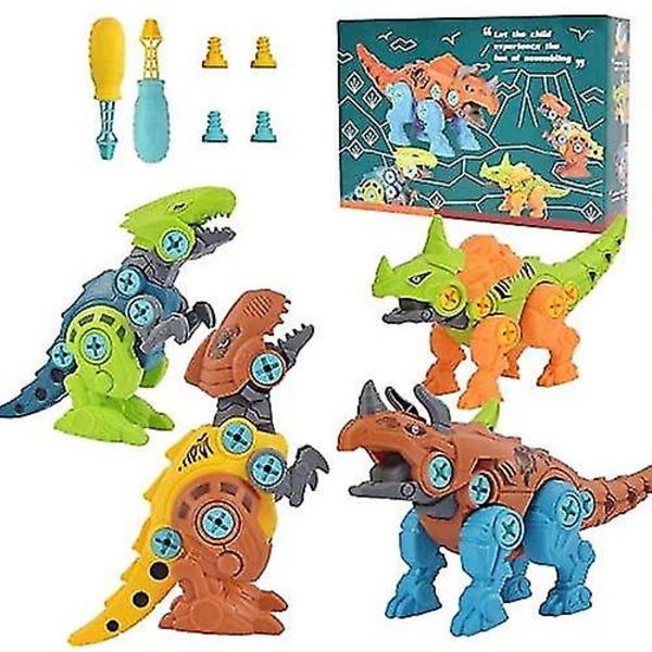 Ta isär Dinosaurieleksaker för pojkar Set Stam Learning Toy Construction 4-pack