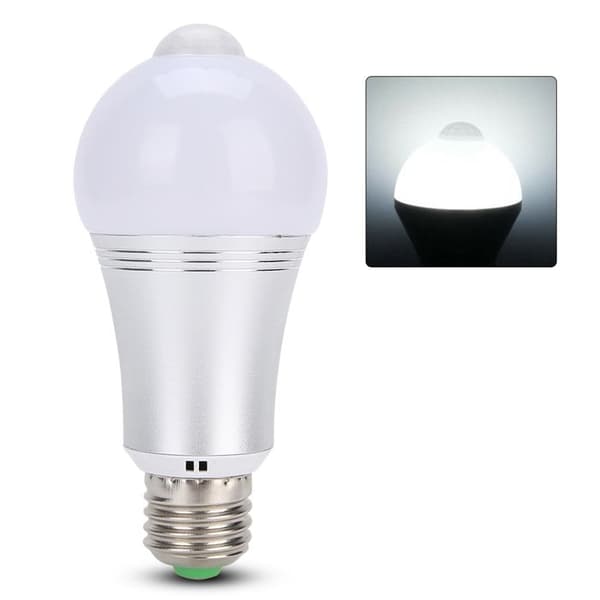 E27 7W Induktionslampe til Menneskekrop LED Bevægelsessensorlampe til Hjemmetrapper AC85-265V