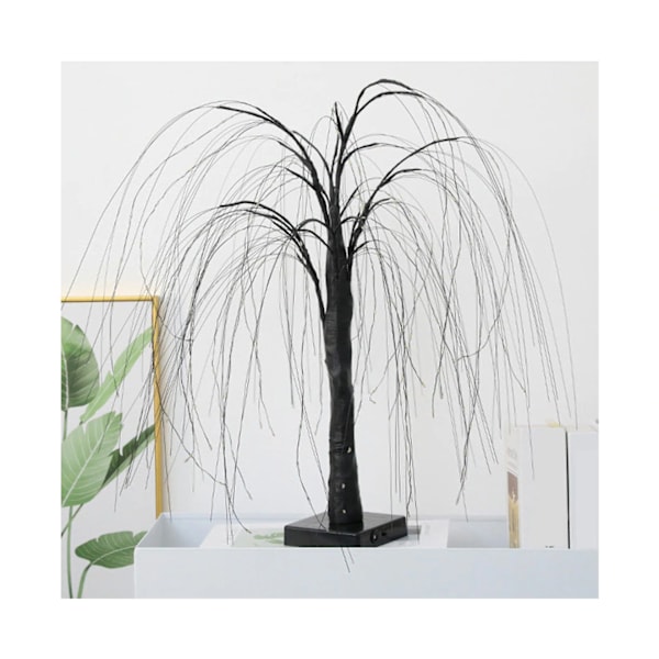 192-LED Bordsskiva Christmas Weeping Willow Tree String Lights-Svart