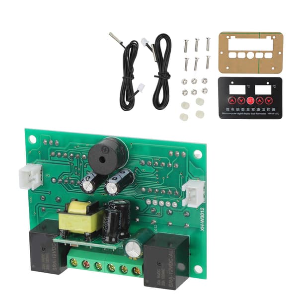 220V Temperaturregulator Digital Display Dobbelt Relæ Termostat Regulator Modul HWW1012