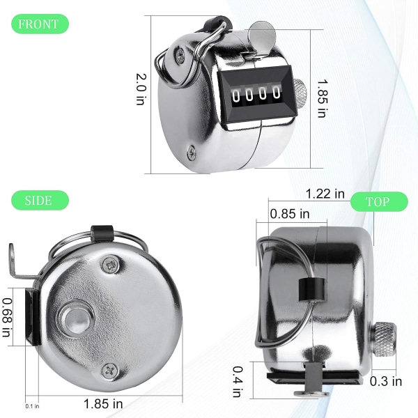 Clicker Counter Håndholdt Tally 4-cifret golf Manuel nummerscorer Mekanisk Palm Clicker