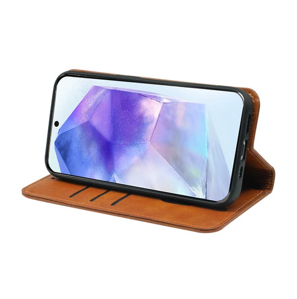 【BQ】Samsung S23 mobilskal, flipfodral skydd, gul