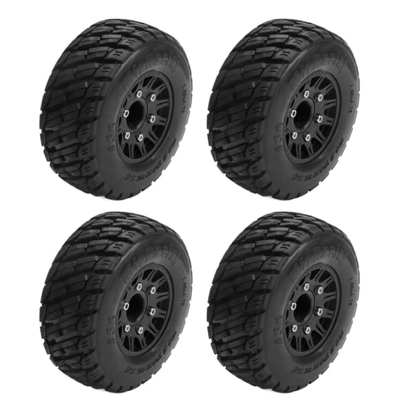 4 stk. 113 mm diameter RC Short Course Truck Dæk Plastik Gummi Tilbehør til ARRMA Sort