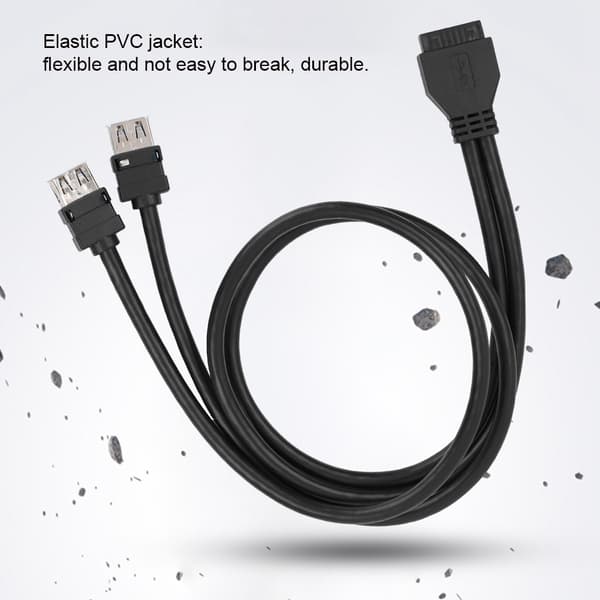 USB 3.0 Desktop Front Hovedkort Panelmontert Kabel (0,6m)