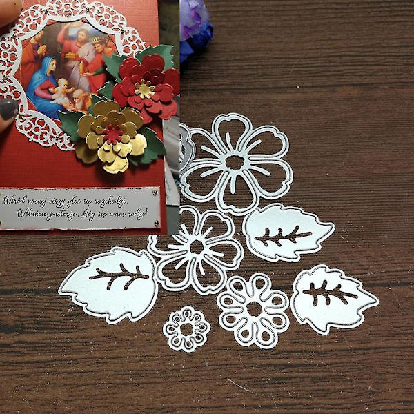 Blomma kronblad Metallskärning Dies Stencil Scrapbooking Gör det själv Album Stämpel Papper Kort Prägling Dekor
