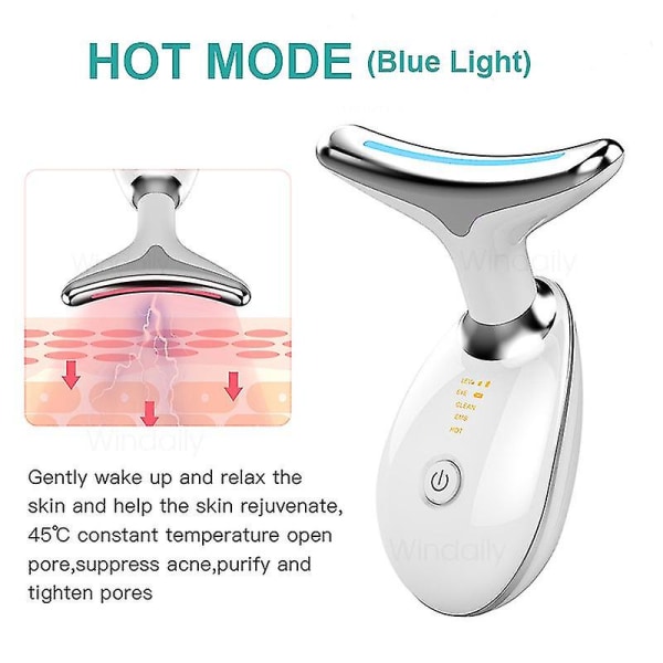 Neck Face Beauty Device Led Photon Therapy Ihoa Kiristä Vähennä Kaksoisleuka Anti Wrinkle Poista Lifting Hierontalaite Ihonhoitotyökalut No Retail Box