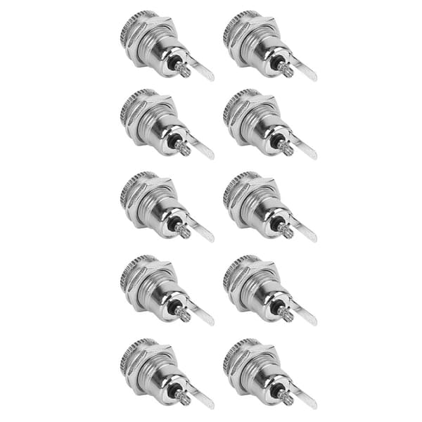 10 stk. DC Strømforsyning Hun Jack Socket Gevind Metal Panel Mount Connector DC099