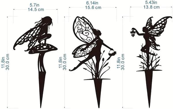 【BQ】Havepynt Fe Metal Blomst Fe Tredelt Sæt-FF- 3PC