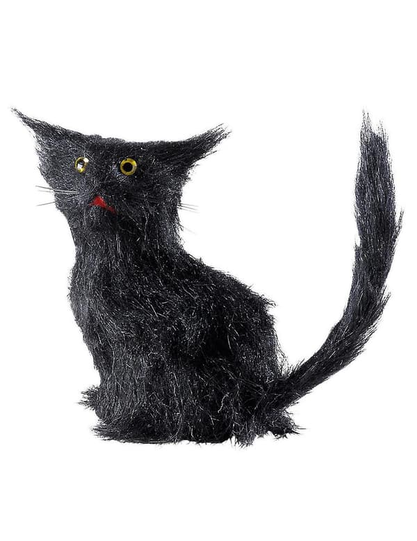Svart katt 12 cm Halloween